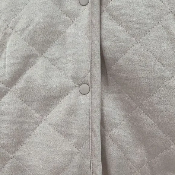 Anthropologie Saturday Sunday Reversible Satin Leona Pink Hoodie Snap Fleece Jac - Picture 6 of 9